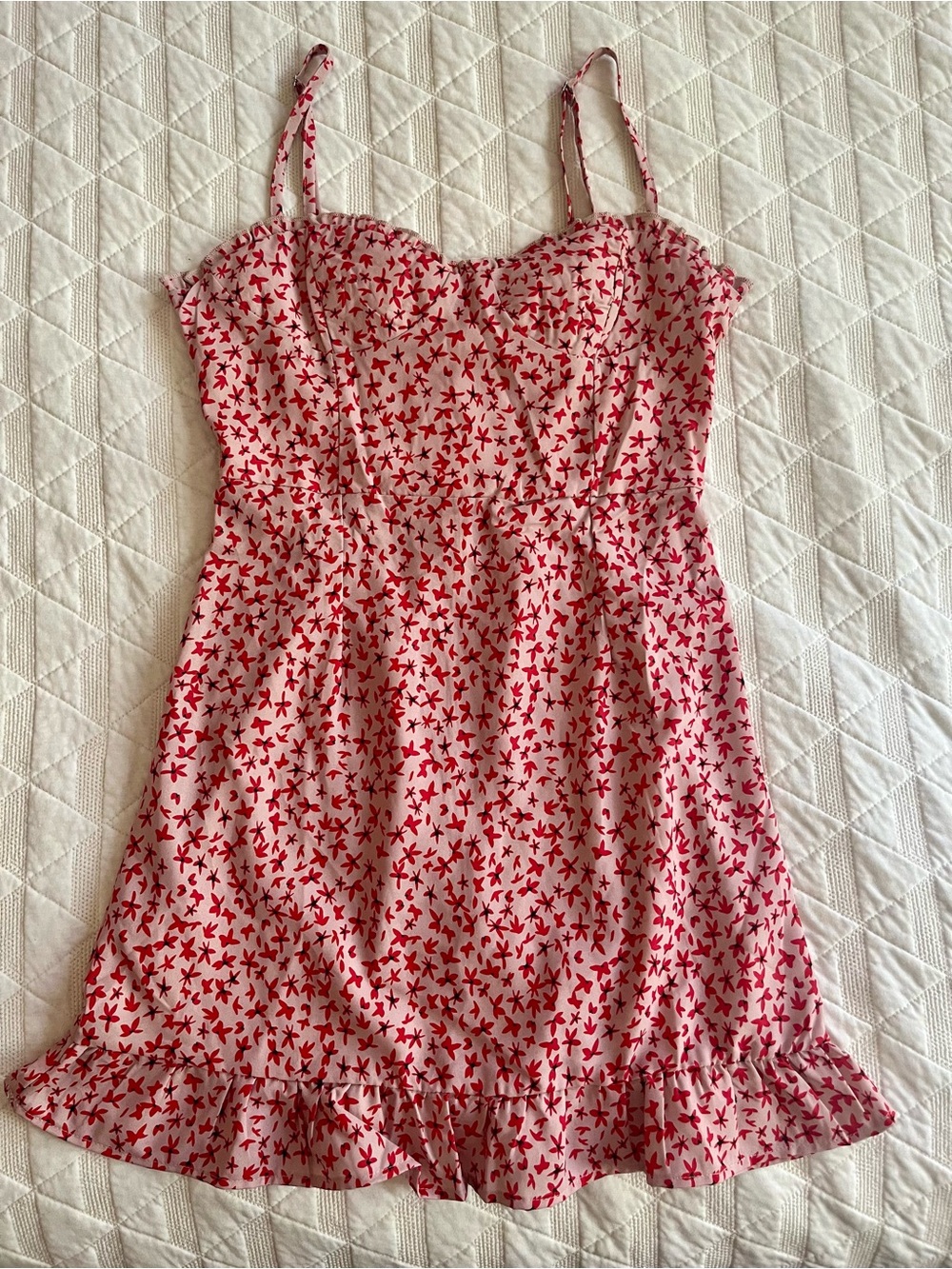 Princess Polly Dress Size 6 Mini Slip Red Floral Summer Dress